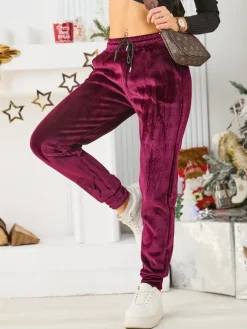 Royalfashion Ocieplane spodnie dresowe damskie