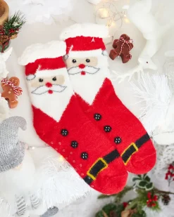 Royalfashion Ocieplane świąteczne damskie skarpetki z Mikołajem