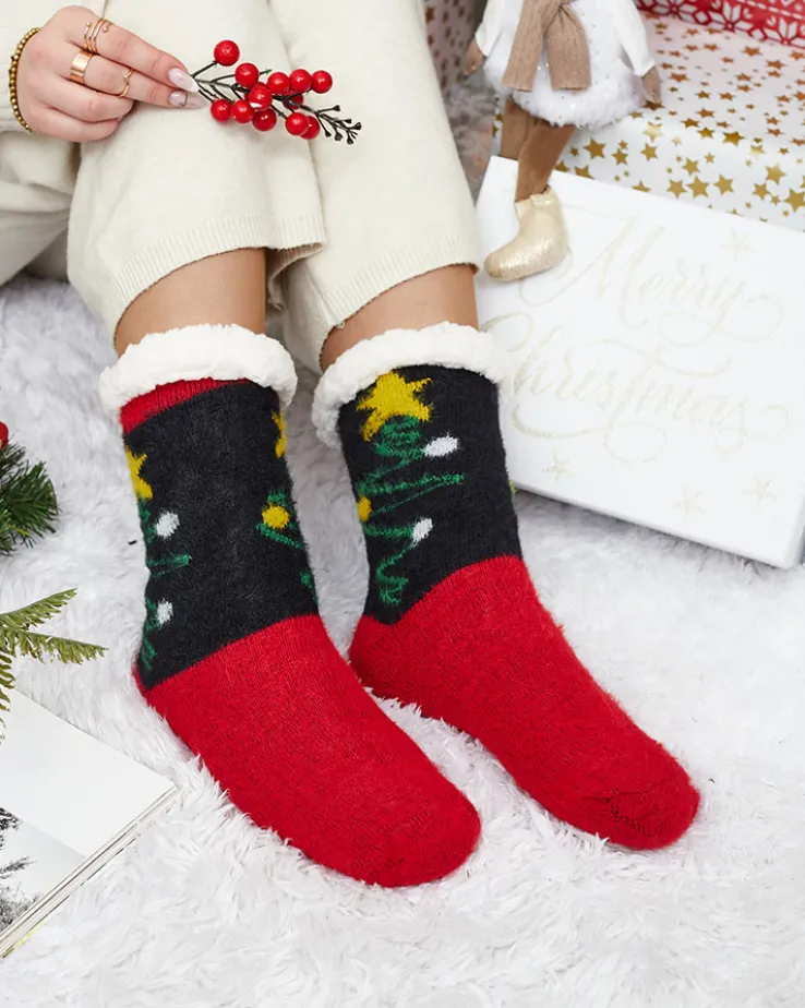 Royalfashion Ocieplane świąteczne damskie skarpetki