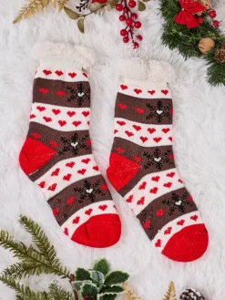 Royalfashion Ocieplane świąteczne damskie skarpetki
