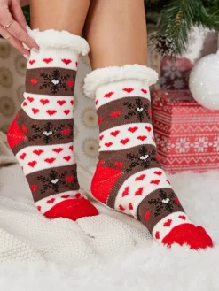 Royalfashion Ocieplane świąteczne damskie skarpetki