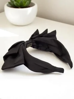 Royalfashion Opaska do włosów satynowa z kokardką Celine