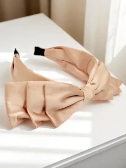 Royalfashion Opaska do włosów satynowa z kokardką Celine