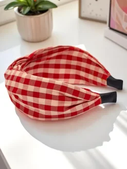 Royalfashion Opaska do włosów w kratkę Claras