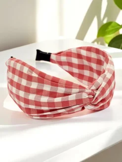 Royalfashion Opaska do włosów w kratkę Claras