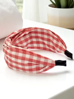 Royalfashion Opaska do włosów w kratkę Claras