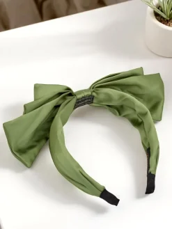 Royalfashion Opaska do włosów satynowa z kokardką Celine