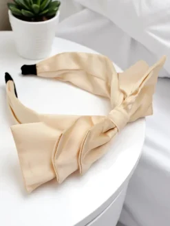 Royalfashion Opaska do włosów satynowa z kokardką Celine