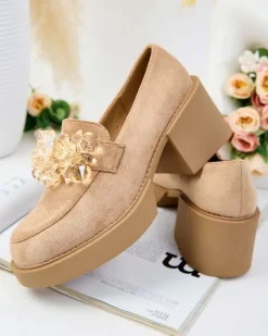 Royalfashion Półbuty damskie na wysokim słupku Pegorani