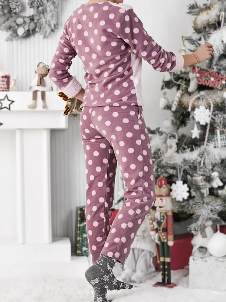 Royalfashion Piżama damska a'la polarowa Hello Winter