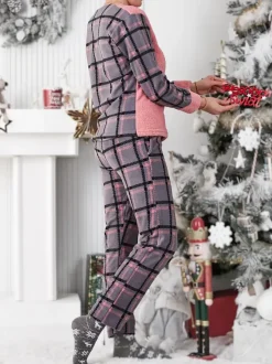 Royalfashion Piżama damska w kratkę