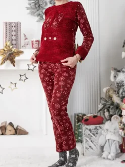 Royalfashion Piżama damska z króliczkiem a'la polarowa