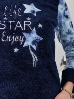Royalfashion Piżama damska a'la polarowa Life Star Enjoy