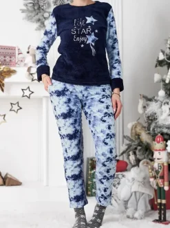Royalfashion Piżama damska a'la polarowa Life Star Enjoy