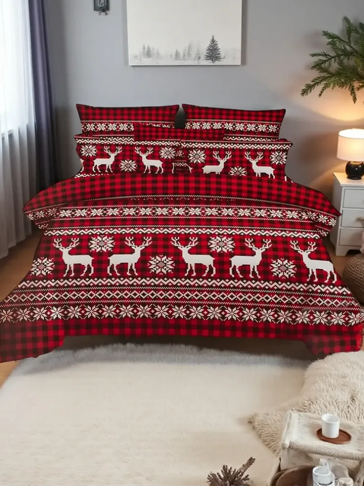 Royalfashion Pościel świąteczna 160x200 komplet 3-CZĘŚCI