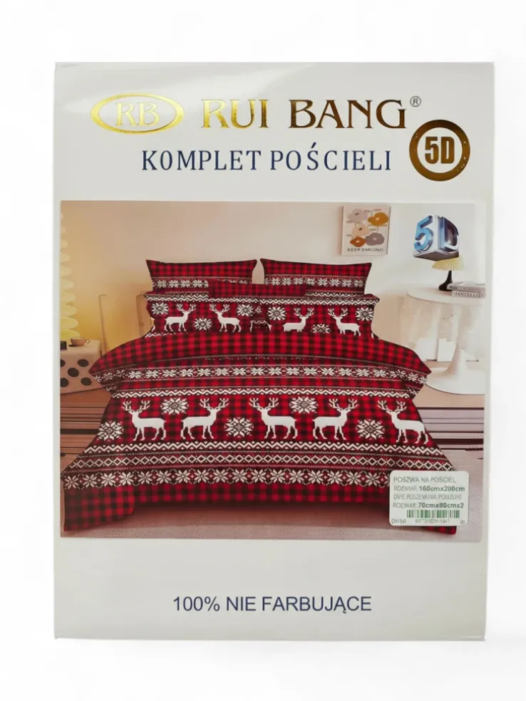 Royalfashion Pościel świąteczna 160x200 komplet 3-CZĘŚCI