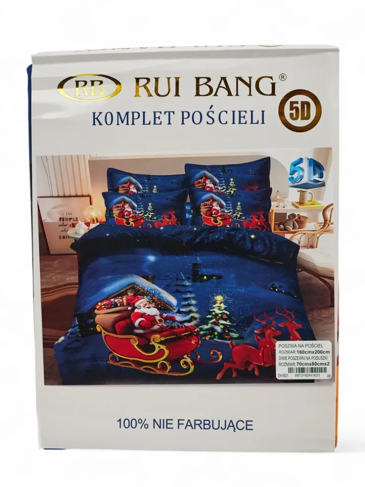 Royalfashion Pościel świąteczna 160x200 komplet 3-CZĘŚCI