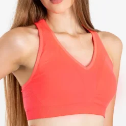 Royalfashion Pomarańczowy sportowy biustonosz damski