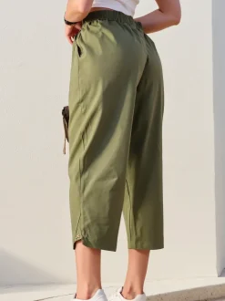 Royalfashion Proste spodnie damskie materiałowe 7/8