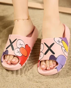 Royalfashion Różowe damskie klapki Elmino