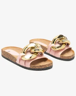 Royalfashion Różowe klapki damskie z ozdobą Sofig