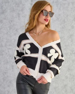 Royalfashion Rozpinany damski sweter w paski