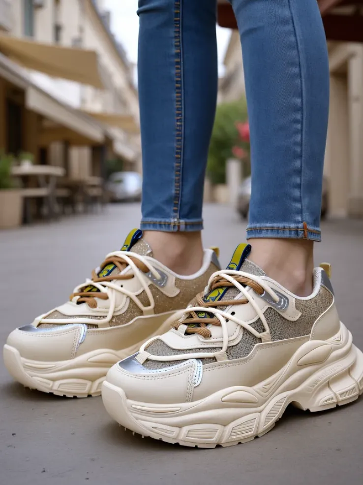 Royalfashion Sneakersy damskie na grubszej podeszwie Teresii