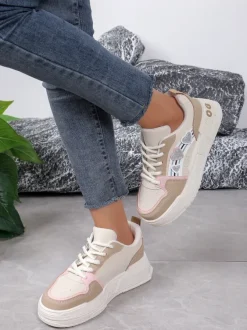 Royalfashion Sneakersy damskie z brokatem Samoles