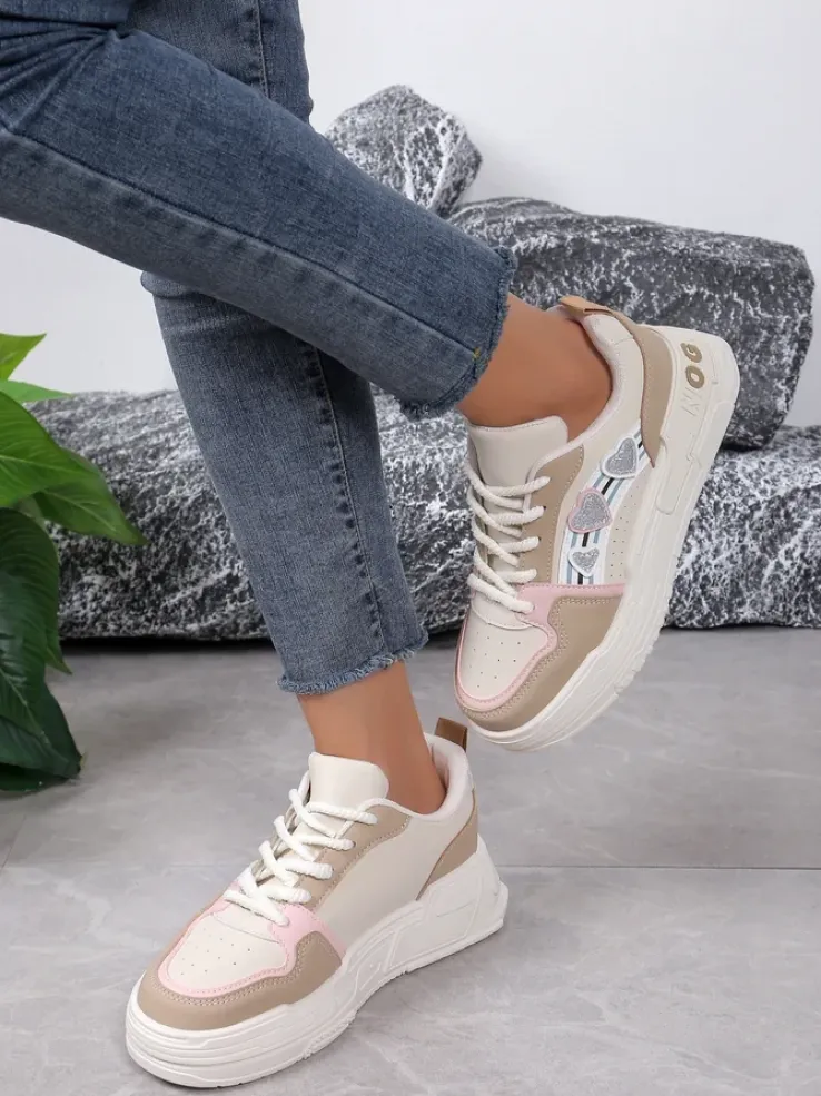 Royalfashion Sneakersy damskie z brokatem Samoles