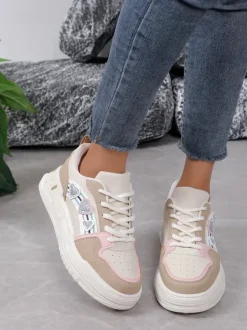 Royalfashion Sneakersy damskie z brokatem Samoles