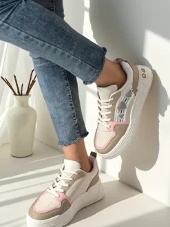 Royalfashion Sneakersy damskie z brokatem Samoles