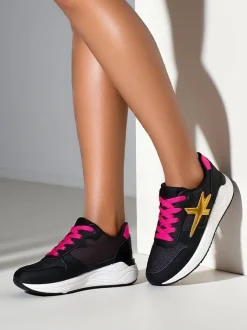 Royalfashion Sneakersy damskie z brokatem Avenues