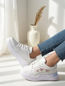 Royalfashion Sneakersy damskie z brokatem Samoles