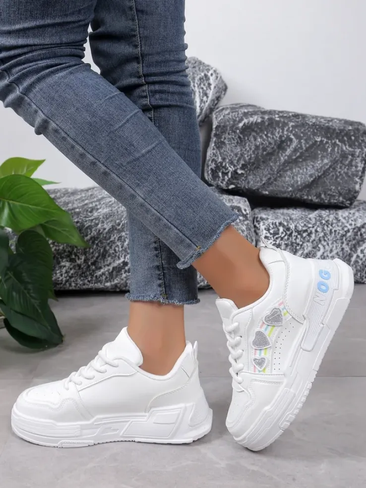 Royalfashion Sneakersy damskie z brokatem Samoles