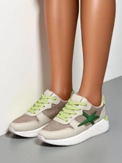 Royalfashion Sneakersy damskie z brokatem Avenues