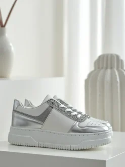 Royalfashion Sneakersy damskie z brokatem Qisofi