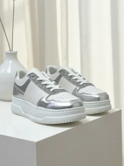 Royalfashion Sneakersy damskie z brokatem Qisofi