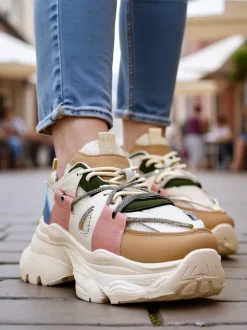 Royalfashion Sneakersy damskie na grubszej podeszwie Reterri