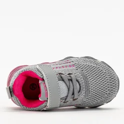 Royalfashion Sportowe buty dziecięce w kolorze szarym z różowymi elementami Dons
