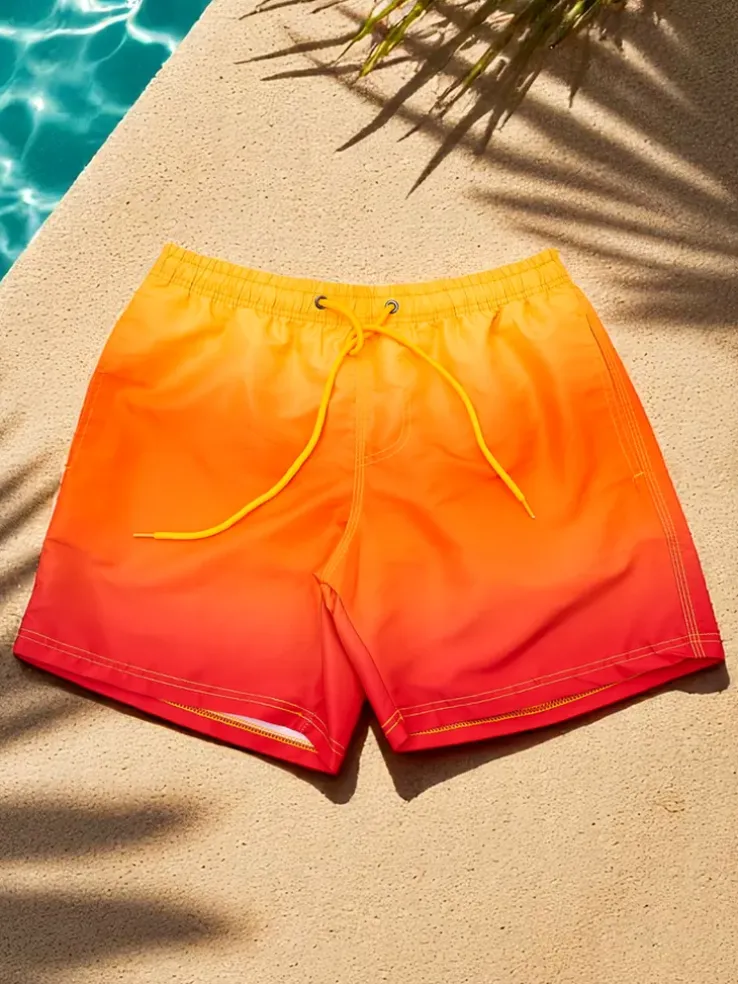 Royalfashion Sportowe męskie krótkie spodenki ombre z ochronną siateczką