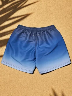 Royalfashion Sportowe męskie krótkie spodenki ombre z ochronną siateczką