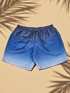 Royalfashion Sportowe męskie krótkie spodenki ombre z ochronną siateczką