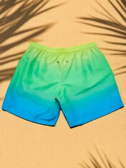 Royalfashion Sportowe męskie krótkie spodenki ombre z ochronną siateczką