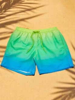 Royalfashion Sportowe męskie krótkie spodenki ombre z ochronną siateczką