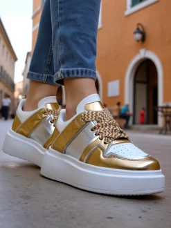 Royalfashion Sportowe sneakersy damskie na platformie Gevigos