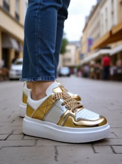 Royalfashion Sportowe sneakersy damskie na platformie Gevigos