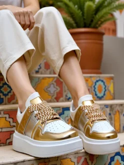 Royalfashion Sportowe sneakersy damskie na platformie Gevigos