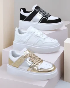 Royalfashion Sportowe sneakersy damskie na platformie Gevigos