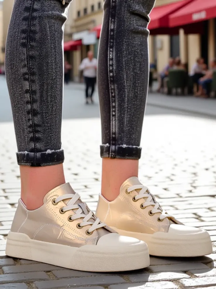 Royalfashion Sportowe trampki damskie Golddelle