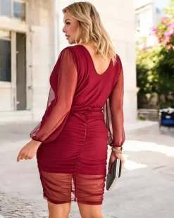 Royalfashion Sukienka damska mini z marszczeniem PLUS SIZE